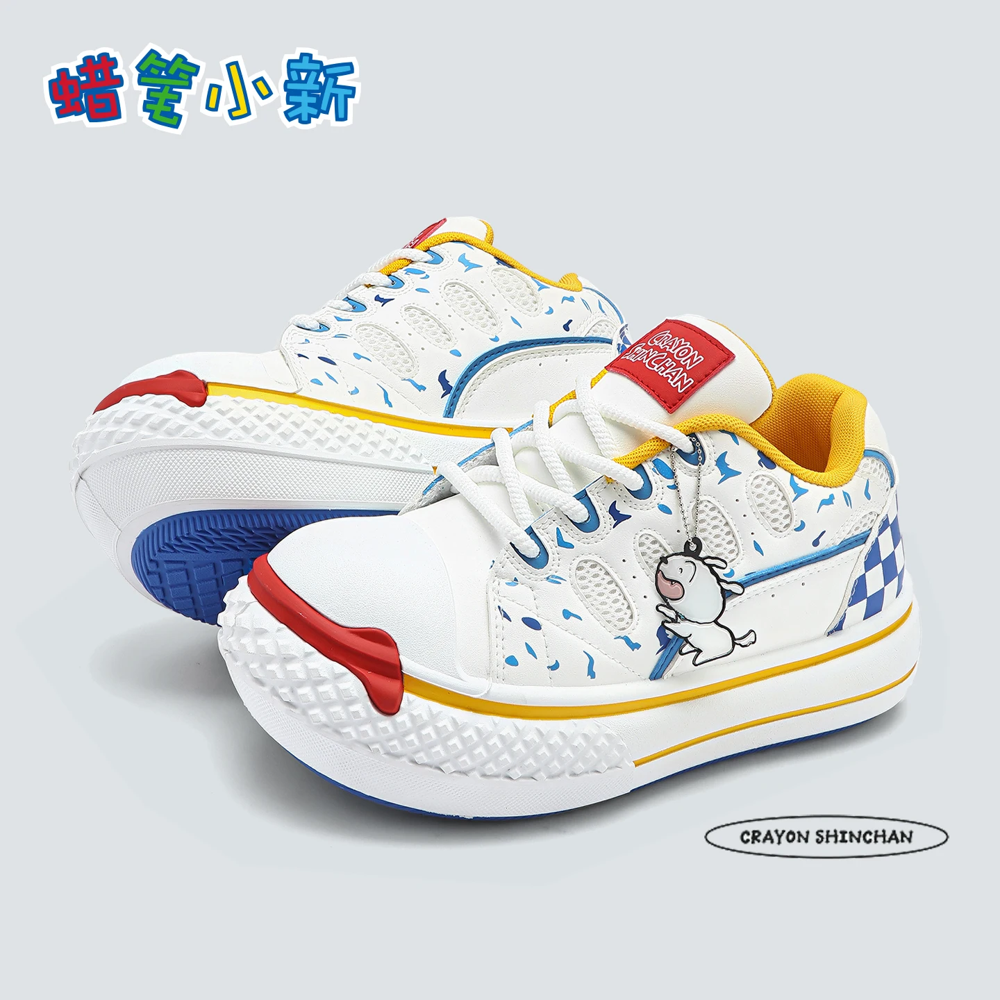 Baskets épaisses Crayon Shin-chan 2025 |   Chaussures rétro blanches et bleues, chaussures à plateforme unisexes pour couple laides et mignonnes
