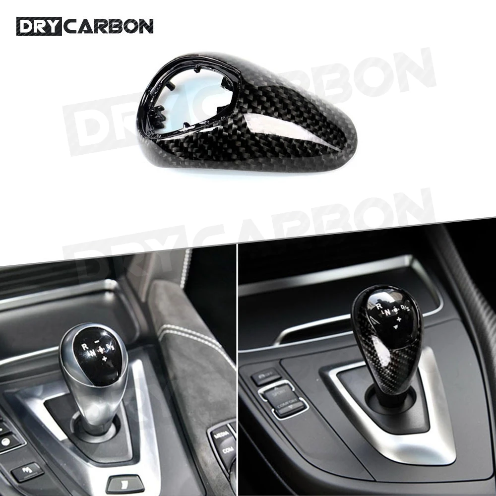 

Car Carbon Fiber Control Gear Shift Knob Handle Cover Replacement Body Kits For BMW F87 M2 F80 M3 F82 F83 M4