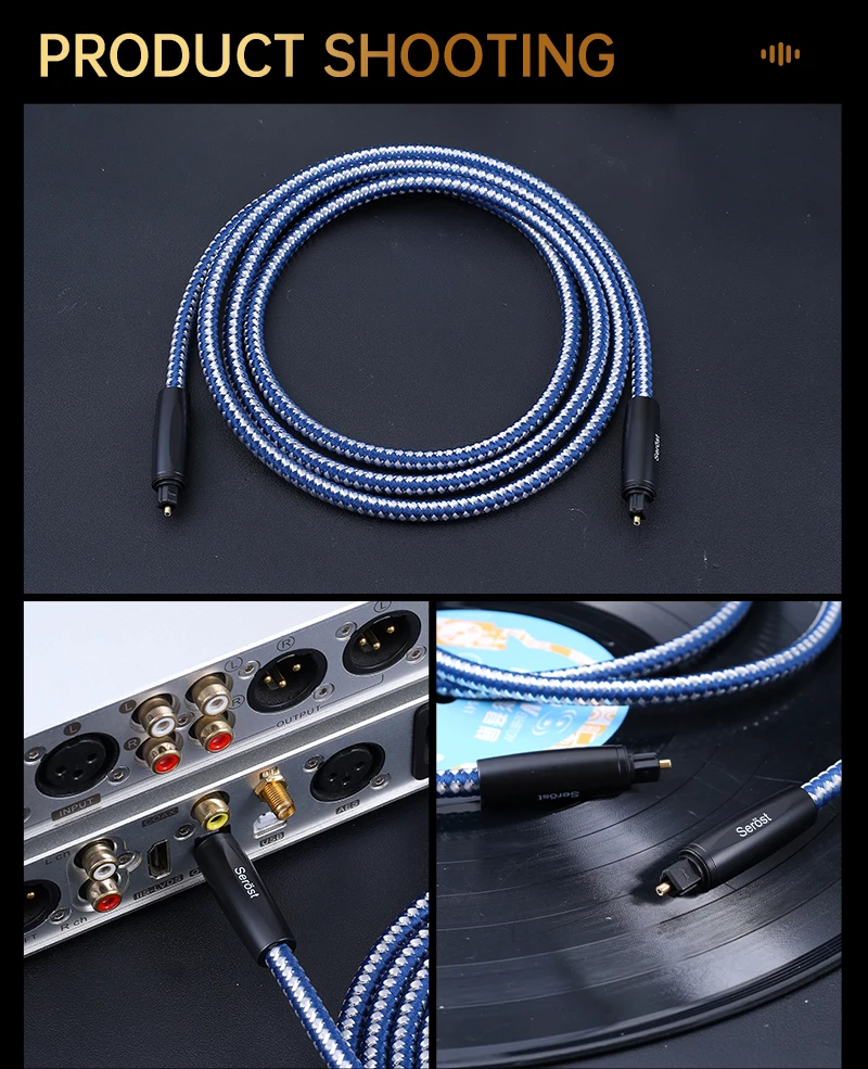 Serost HiFi 5.1-Kanal S/PDIF TOSLINK Digitales Optisches Audio-Kabel für Verstärker Blu-ray-Player Lautsprecher - DTS Dolby – Detail 8