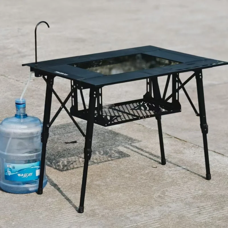 Outdoor Camping IGT Tisch 2-Einheiten Klapphänger Kompatibel mit Standard IGT Tisch Tragbares 4-fach faltbares Lagerregal – Detail 8