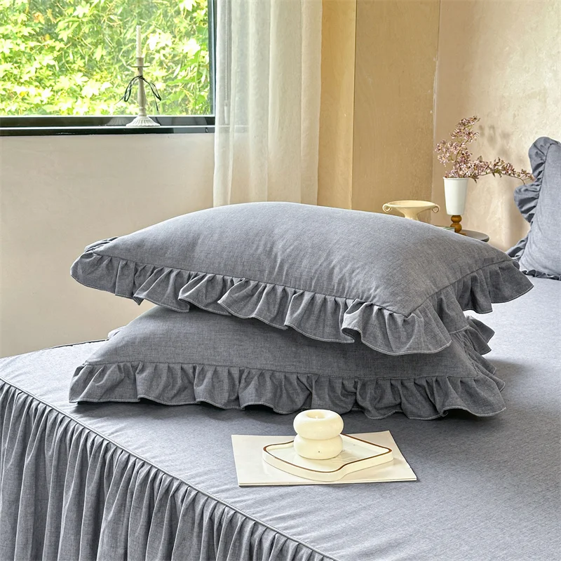 Faldón de Cama de Color Sólido, Cómodo y de Alta Calidad, Ropa de Cama, Tamaños Individual/Queen/King, Faldón de Cama Confortable
