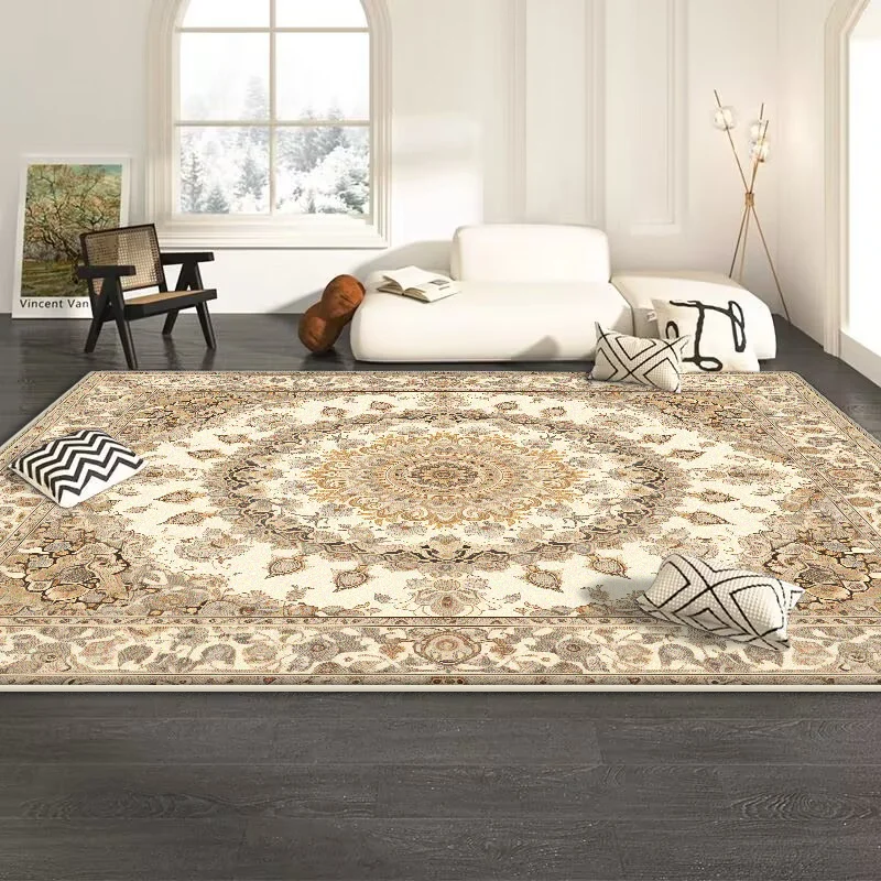 

Retro Ethnic Boho Carpets for Living Room Persia Bedroom Decor Rug Non-slip Washable Porch Floor Mat Dining Room Lounge Carpet