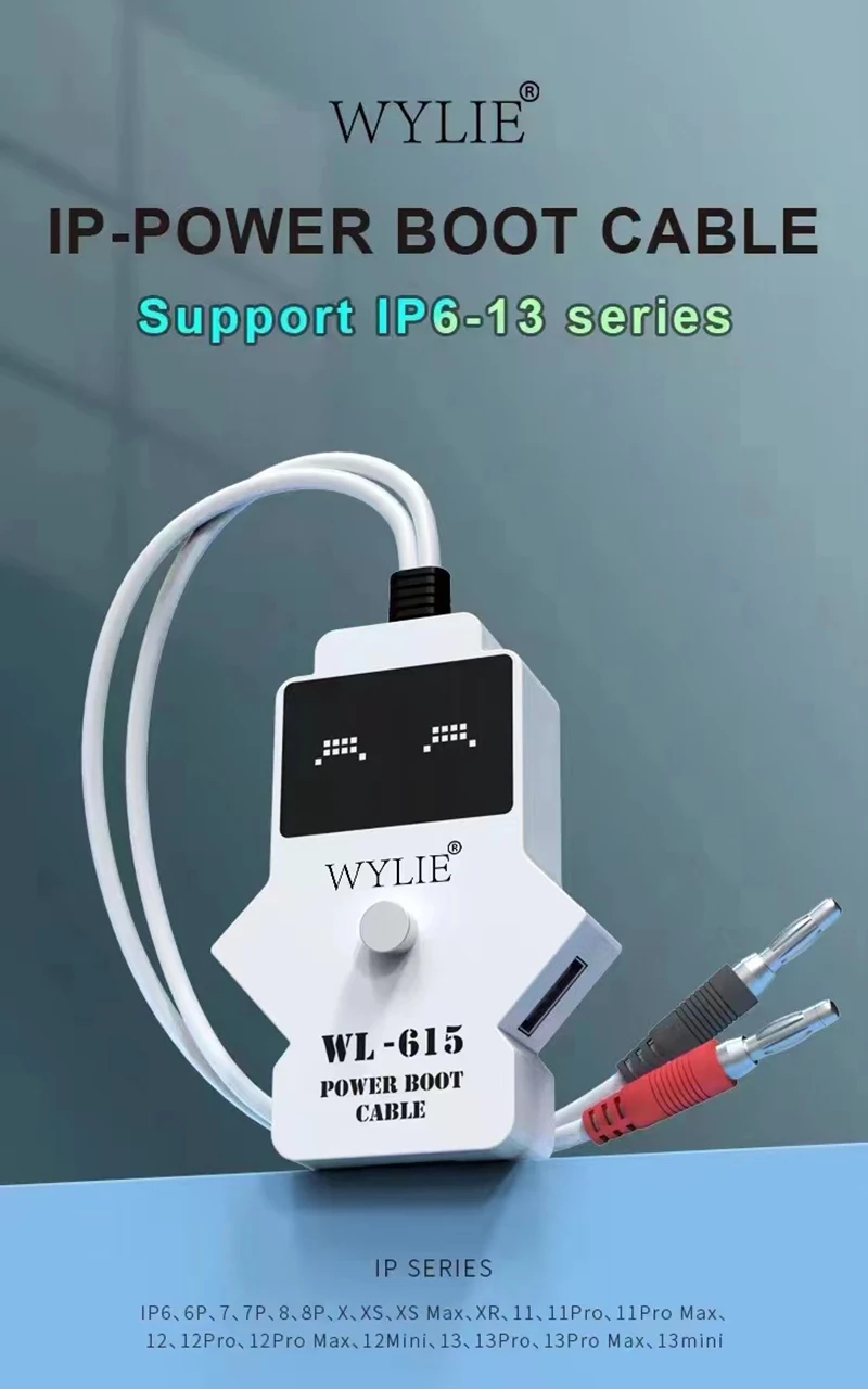 WYLIE WL-615 Mobile Phone Power Supply Cable Activation Boot Line For iPhone 6-13 Pro Max Motherboard Startup Current Cable