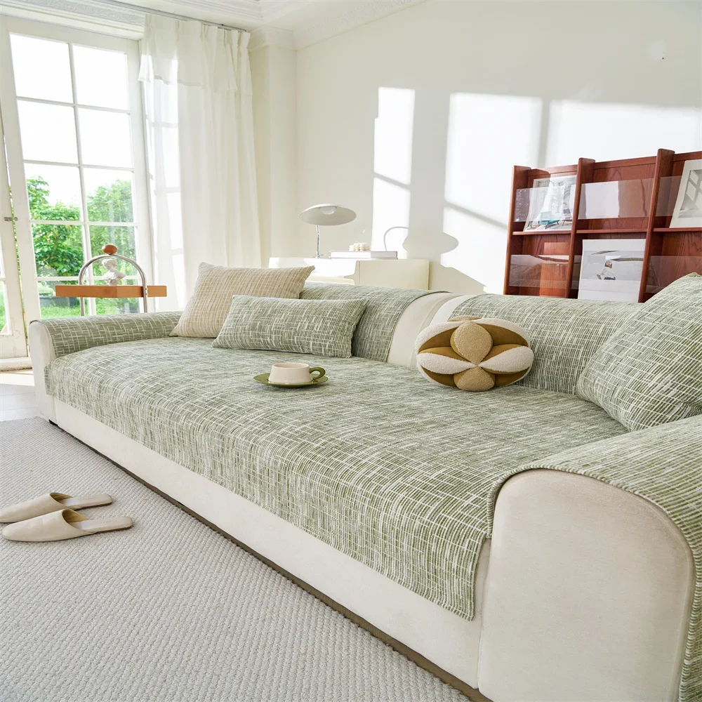 Sofa Cushion New Style Imitation Cotton and Linen All-season Anti-slip Cross-border Sofa Cover Full-cover Sofa Scarf