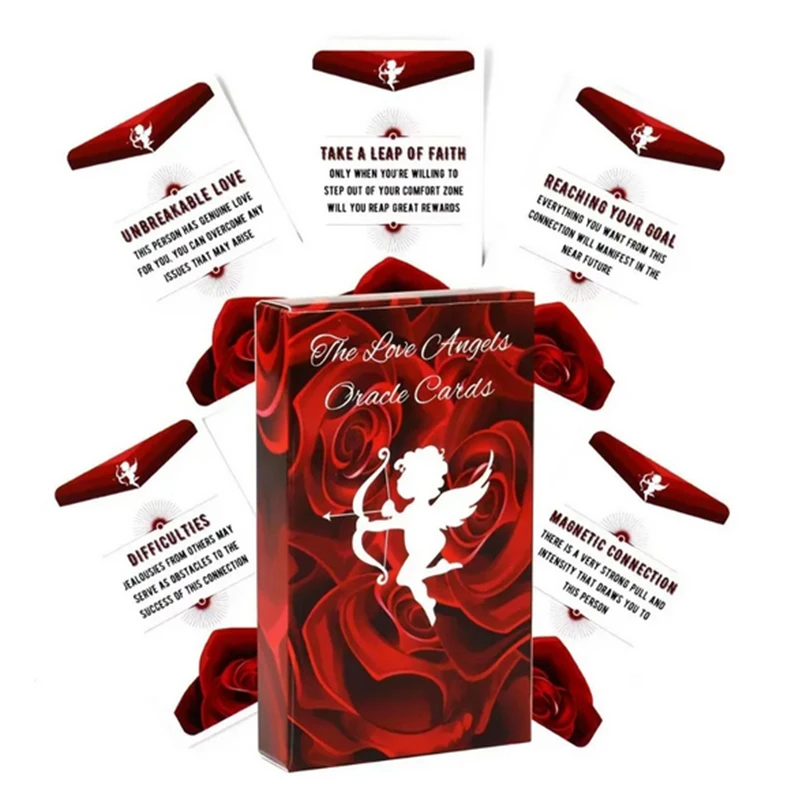 

The Love Angels Oracle Cards Stone Divination Deck English Vision Edition Tarot Board Playing Game For Party