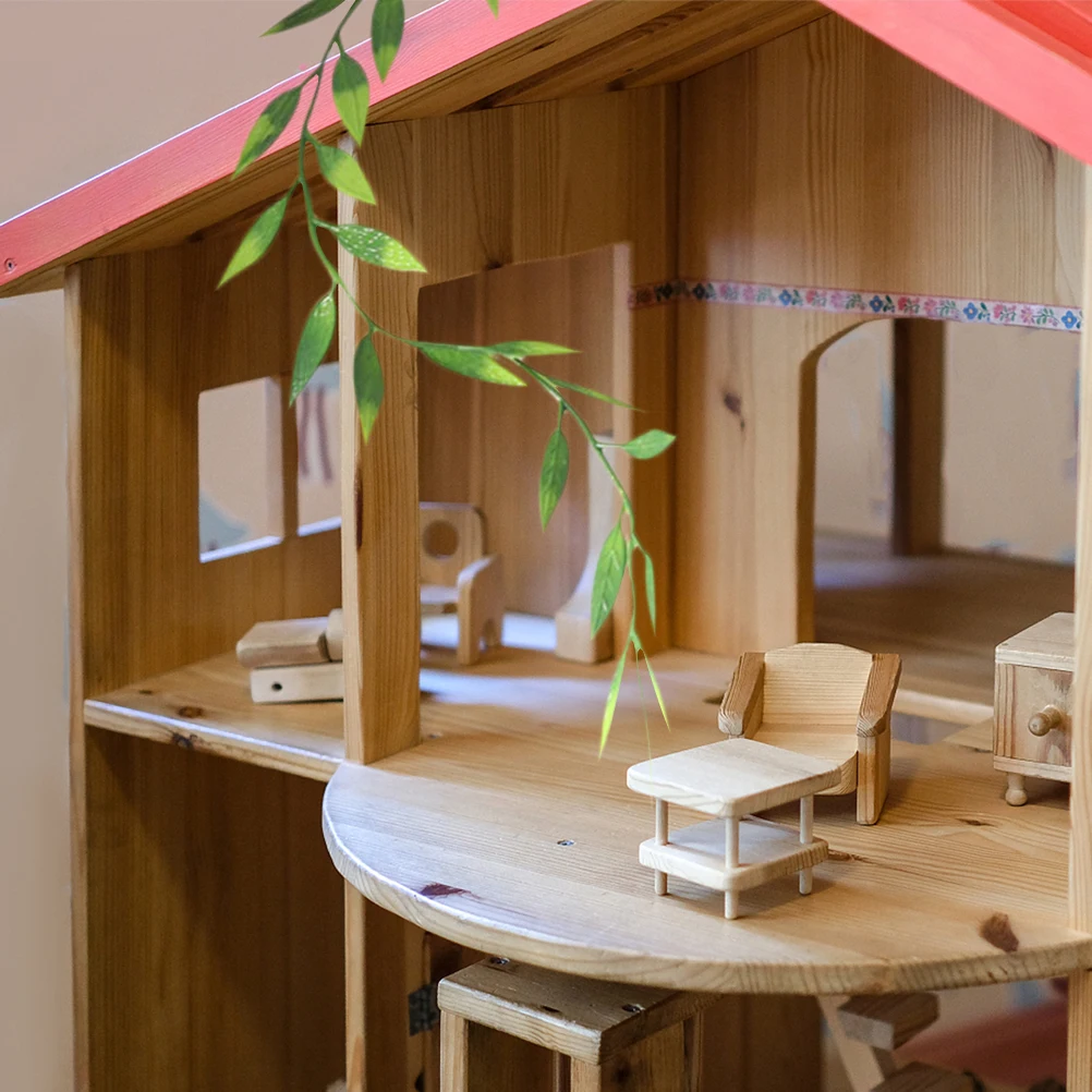 

3 Pcs Garden Scene Decoration Faux Vines Artificial Plants Outdoor Dollhouse Accessories Grape Fake Small