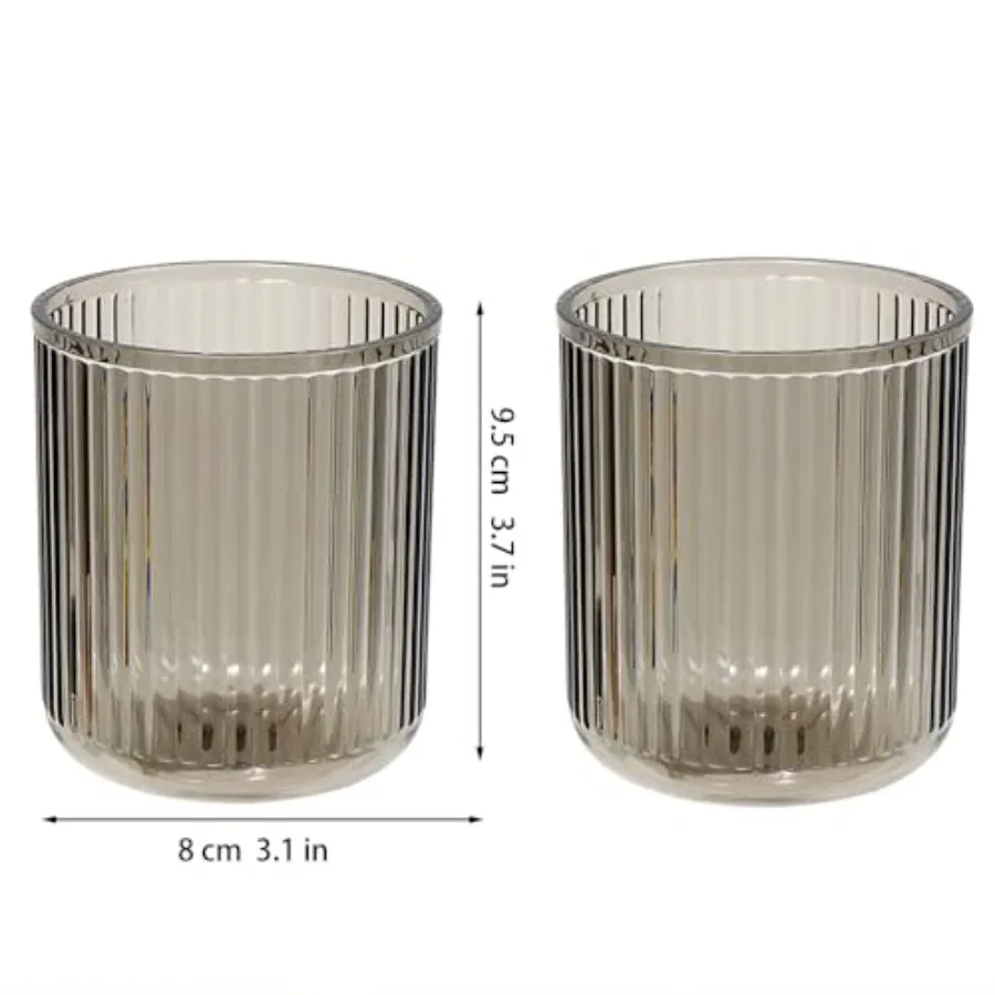 Bathroom Tumbler 2 Pieces Unbreakable Toothbrush Cup Dishwasher Safe Drinking Cup