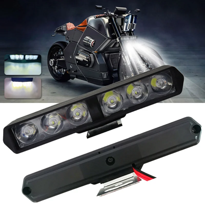 Lampa do pracy samochodowe DRL z lampą błyskową 6LED z reflektorem światła samochodowe oświetlenie motocykla samochodów do jazdy terenowej