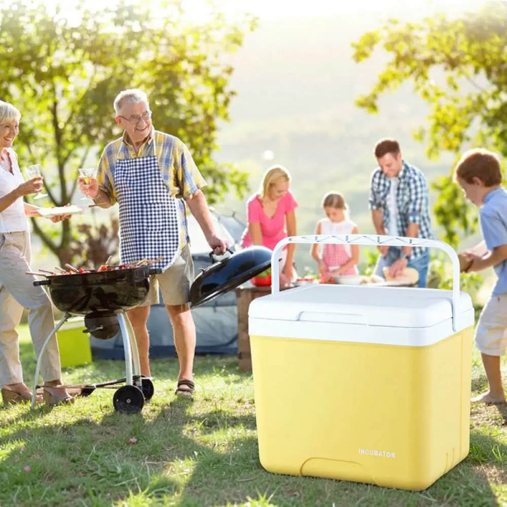 Insulated Fishing Cooler Box Picnic Food Beverage Storage Container Portable Plastic Ice Chest For Outdoor Camp Travel