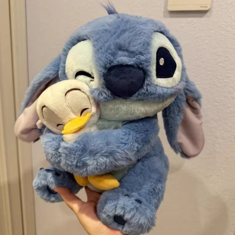 30CM-80CM New Disney Lilo & Stitch Plush Toy Cartoon Embrace Donald Duck Stuffed Doll Anime Collection Souvenir Birthday Gift