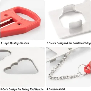 Portable Door Lock for Home, Double Hole, Anti-Theft Security Lock, Chain Lock for Room, Hotel, Apartment and College 10 Main Sales Lock holder - №7