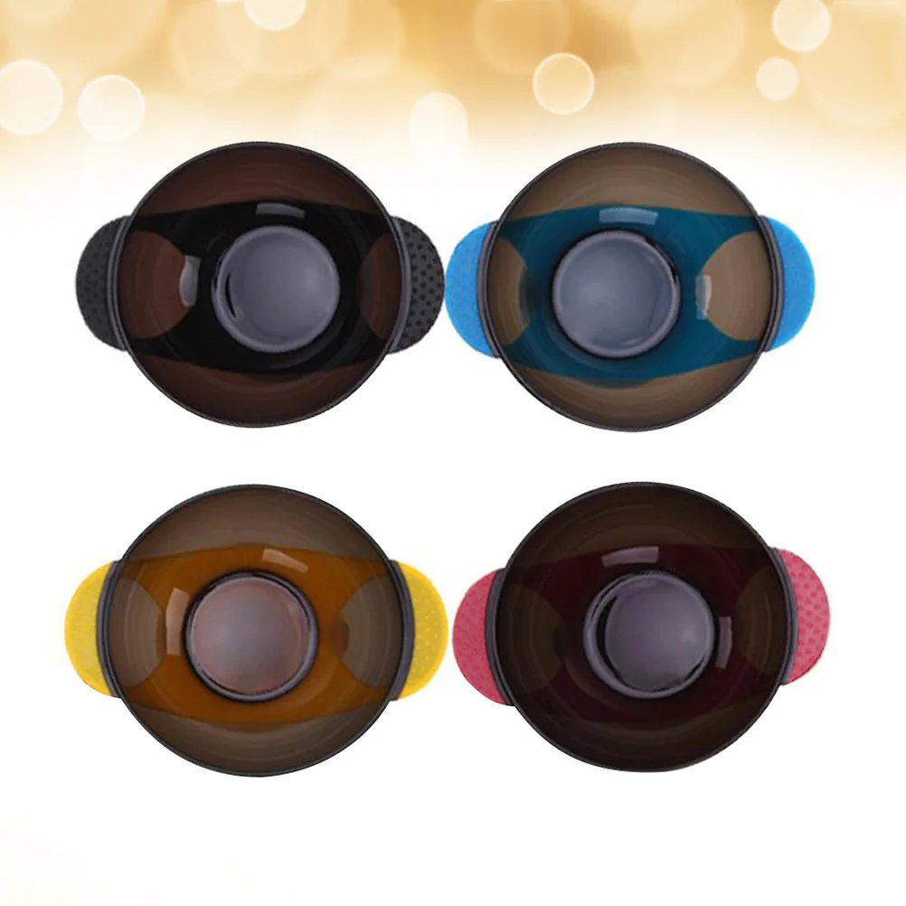

4 Pcs Anti-slip Hair Dye Bowl Reusable Suction Cup Design DIY Hair Coloring Tinting Bowls Plastic Mixing Tool Kit