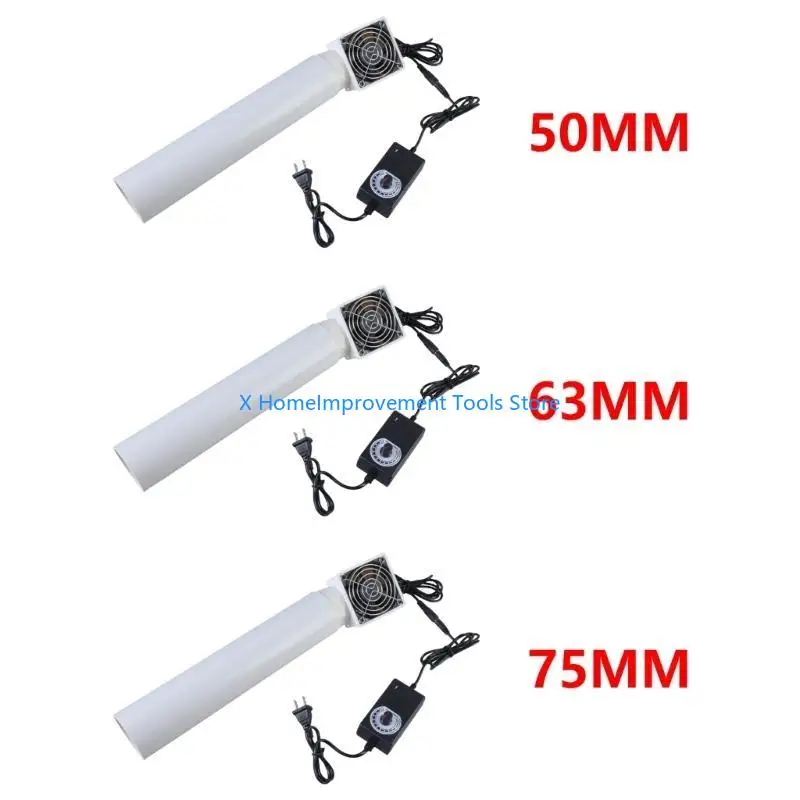 Leistungsstarker 12-V-Pipeline-Abluftventilator 50 mm/63 mm/75 mm, geräuscharm für die Rauchentfernung in Küchen, Badezimmern,