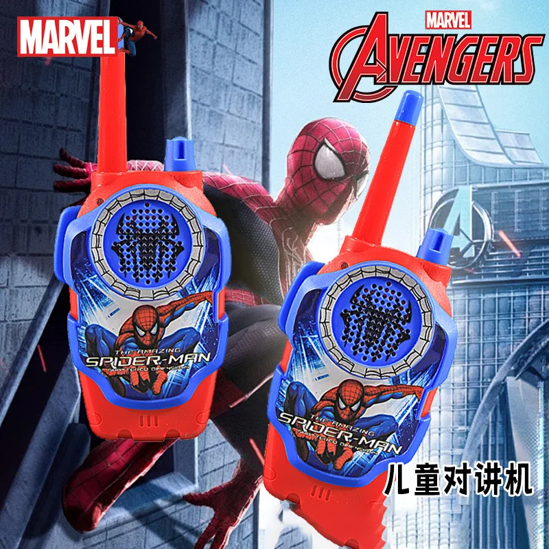 Marvel Spiderman Children Wireless Walkie Talkie Disney Handheld Transceiver Long Range Portable Walkie-Talkie Kids Xmas Gifts