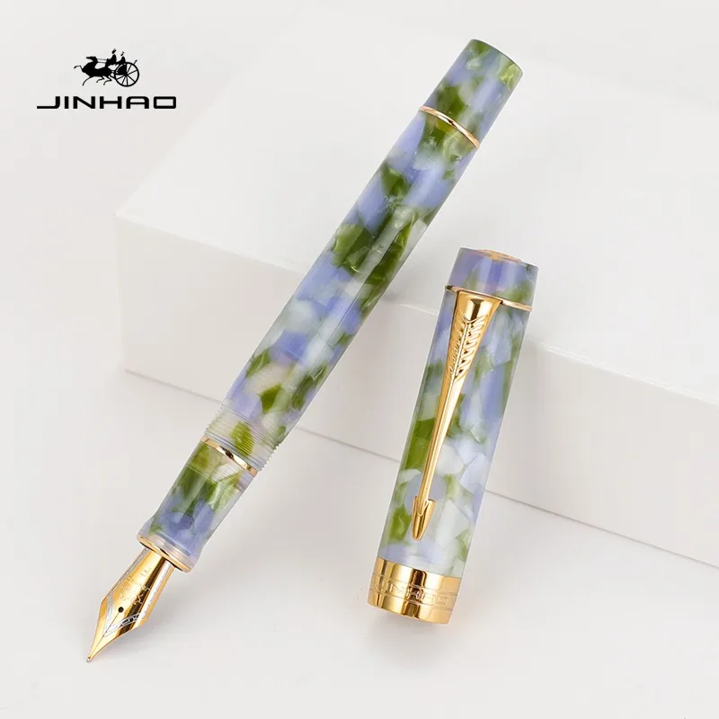 JINHAO 100 Centennial Resin Fountain Pen Arrow Shaped Pen Clip Golden Clip Business Office School Supplies Stationery PK 9019