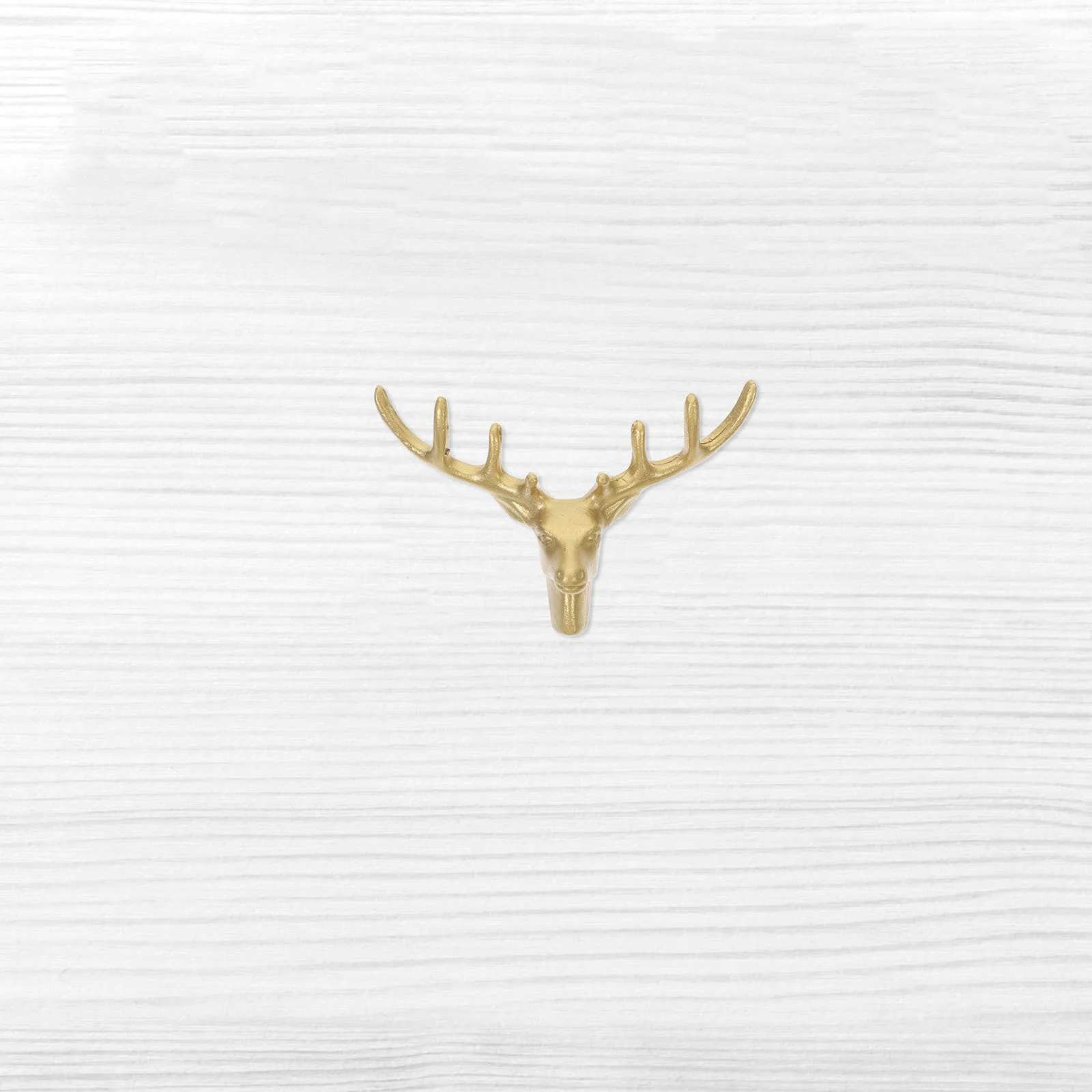 

Brushed Brass Cabinet Knob Deer Head Single Hole Handle for Closet Door Wardrobe Drawer Pull Kitchen Cupboard Door Pull