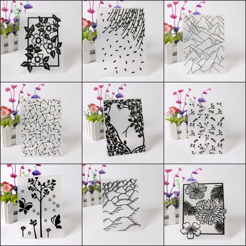 Newest 15x10cm 3D Embossing Folder Transparent Embossing Plastic Plates Design For DIY Paper Cutting Dies Scrapbooking Gift Card