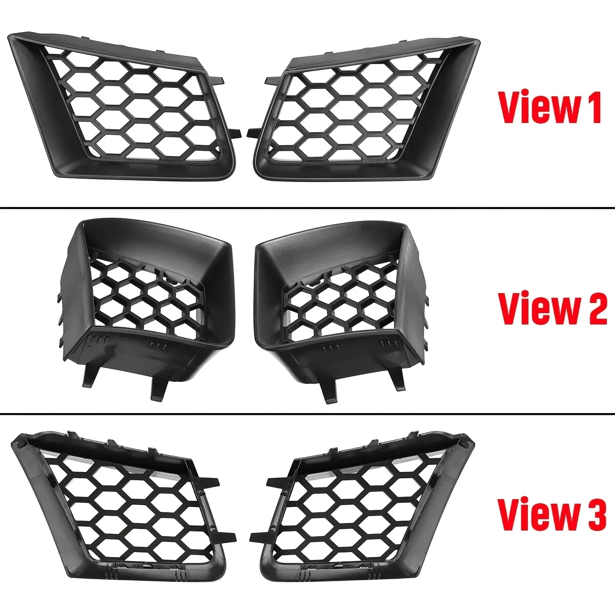 Vorderer Kühlergrill Wabengrill 6L0853677A 6L0853676A Ersatz für Seat Ibiza Typ 6L Cordoba 2002-2009 Schutzgitter – Detail 2
