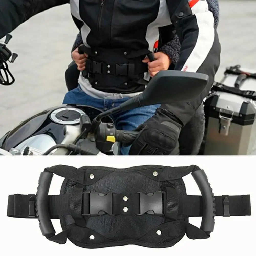 

Practical Moto Safety Handle Ergonomic Reliable Moto Passenger Safety Belt Oxford Cloth Universal Motorcycle Safety Belt