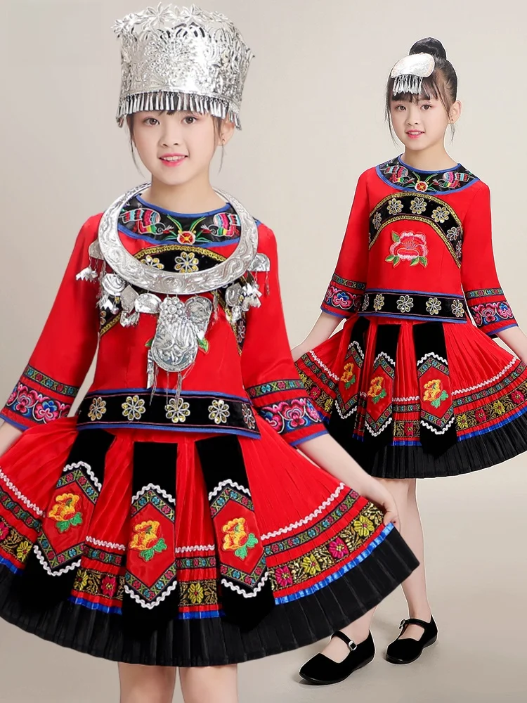 Children's National Costume Performance Clothing Ethnic Up …