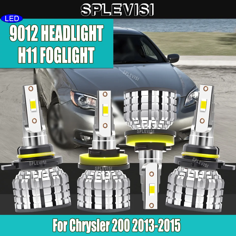

Pair Auto LED Headlight Foglamp Combo Bulb Replacement – Instant On For Chrysler 200 2013 2014 2015/300 2011 2012 2013 2014 2015