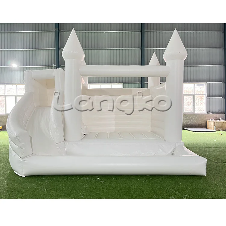 

Premium White Castle Inflatable Water Slide Bounce House - Commercial-Grade Party Rental Equipment for Summer Events
