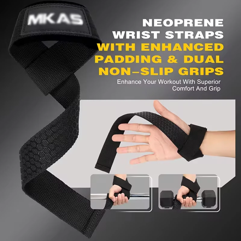 1 Pair Fitness Wrist Strap Strength Training Weight Lifting Brace Bench Press Pull-up Grip Strap Power Strap