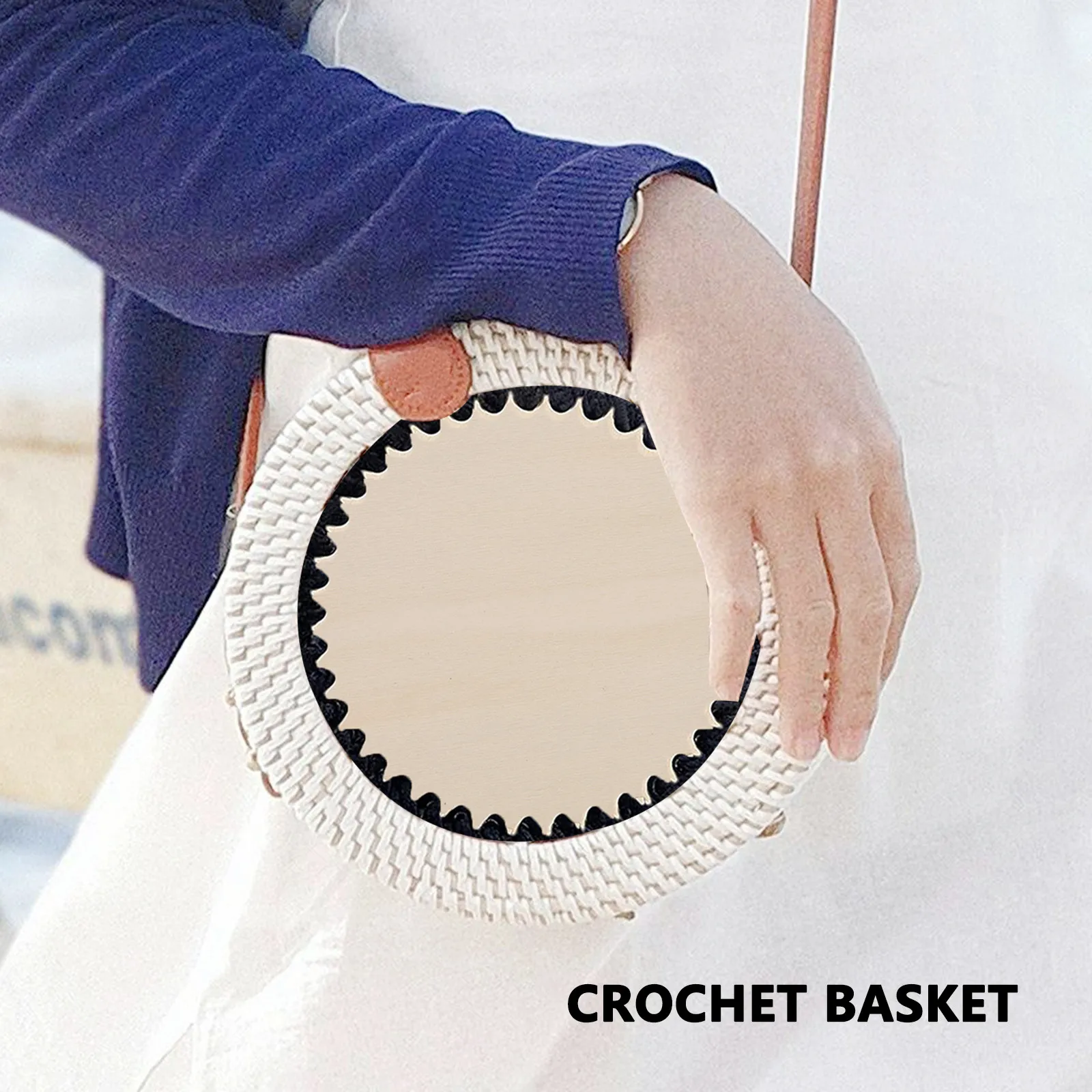 

5Pcs DIY Knitting Crochet Base Wooden Basket Bottom Bag Shaper Pad for Handbag Craft Material Supply Wood Bag Bottom