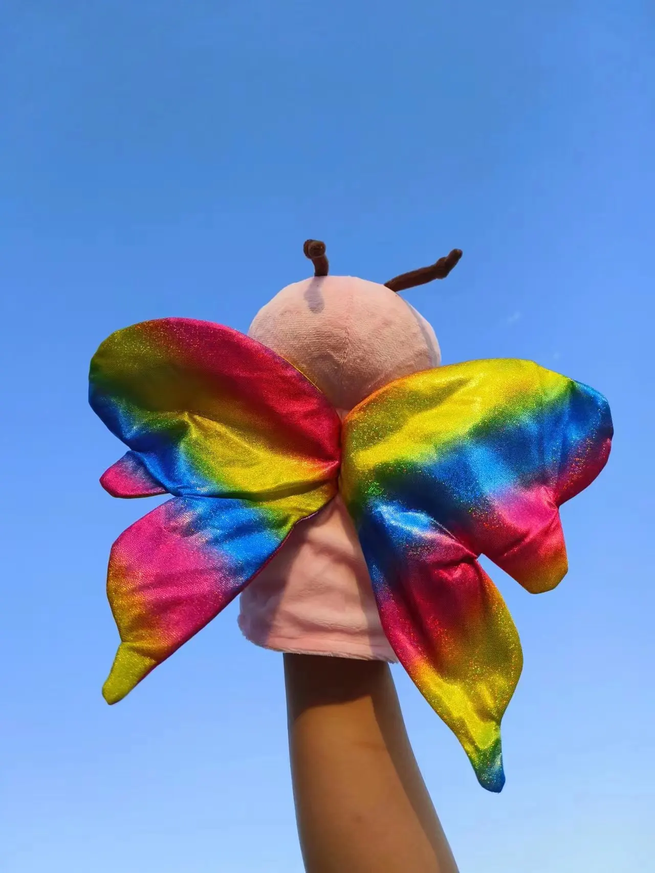 24cm puppet butterfly insect child animal plush Hand puppet plush toy doll sleeve hand doll parenchild kinderg