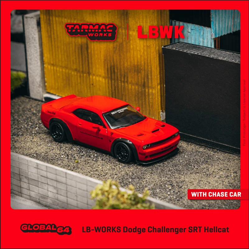 

Diecast alloy model 1:64 Dodge Challenger SRT Wide Body non-door opening car model Collection Display toy gift for children.