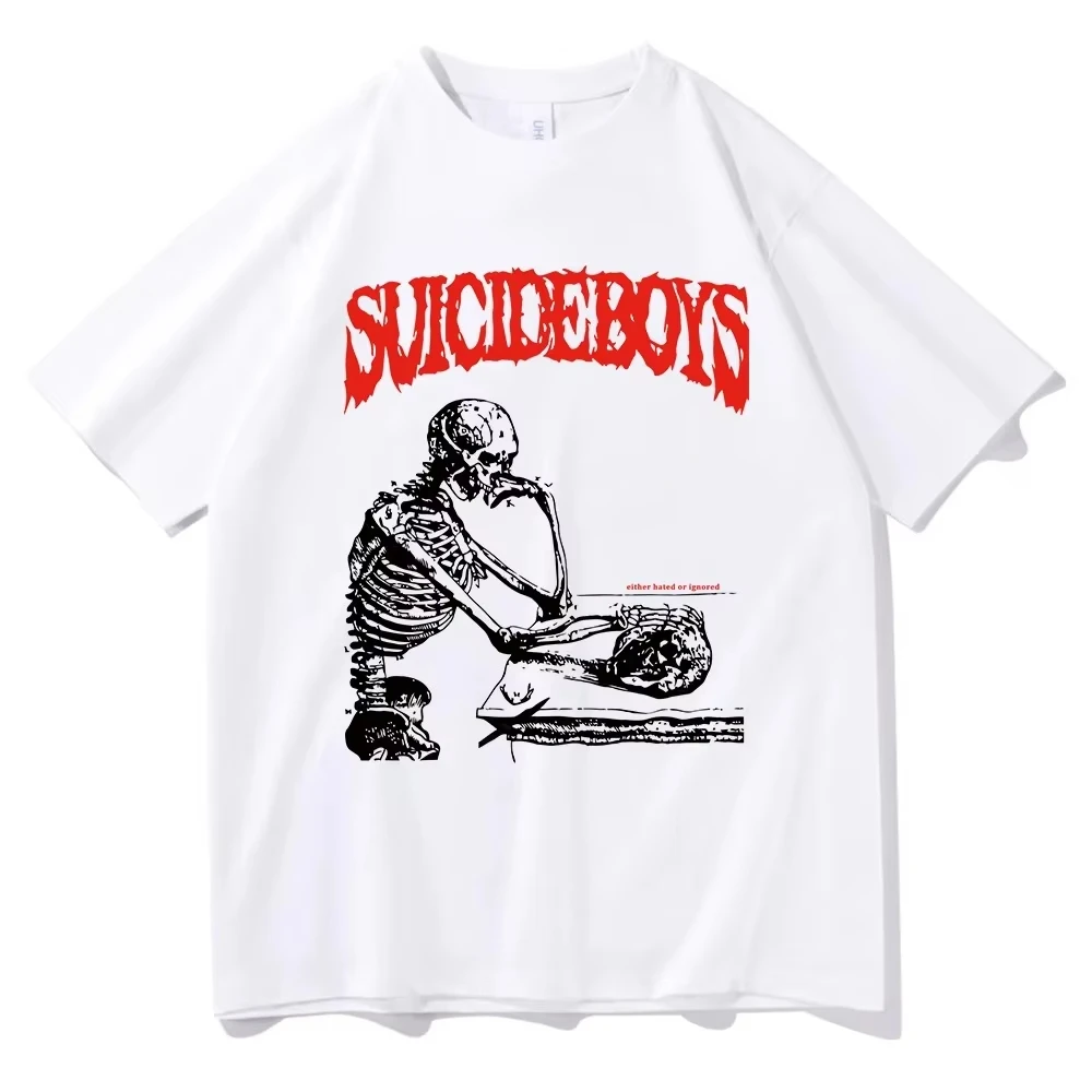 2024 Fashion Rap Suicideboys G59 T-Shirts Tops Hip Hop O-Neck Either Hated or Ignored Tee Man and Woman Fans Gift Harajuku