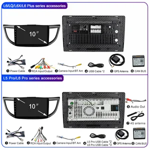 Lehx l6 pro 4g dsp 2din android 14 carplay auto rádio do carro para honda crv CR-V 2012-2016 reprodutor multimídia estéreo gps não 2 din dvd 10 principais vendas multimídia honda crv 2014 - №7