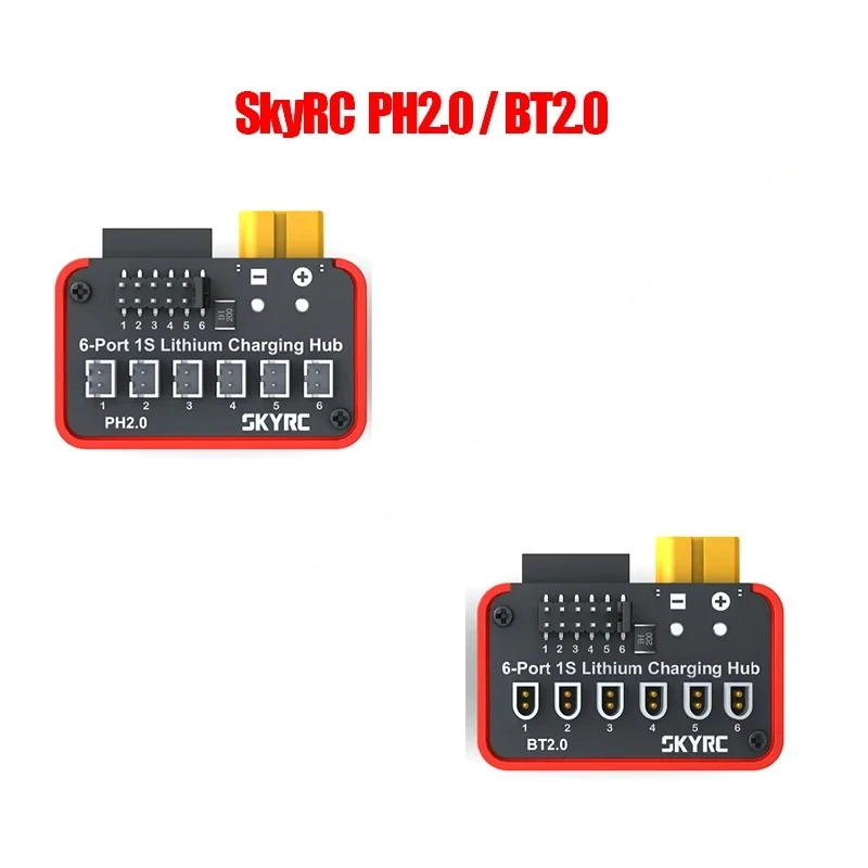SkyRC OSH 6-Port PH2.0 / BT2.0 1S LiPo LiFe Li-ion LiHV Battery Charging Hub Adapter Plate Support B6neo B6ACneo B6neo+ B6neo 2