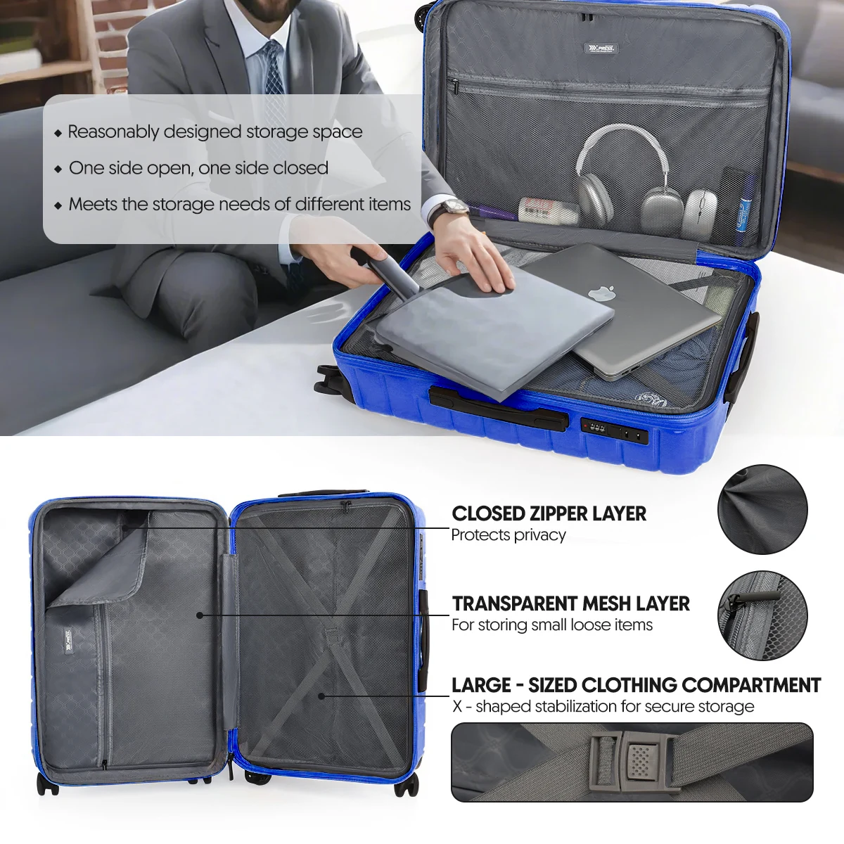 Zestaw 2 walizek twardych z tw – Expandable Hard Shell Luggage Set recenzja i cena