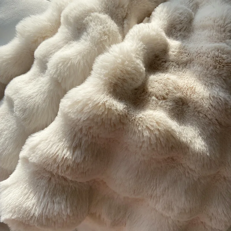 معاطف نسائية من فرو المنك الصناعي سترات قصيرة متينة بياقة مستديرة وأكمام طويلة بغرز مفتوحة فضفاضة وسميكة أنيقة غير رسمية لخريف وشتاء 2025