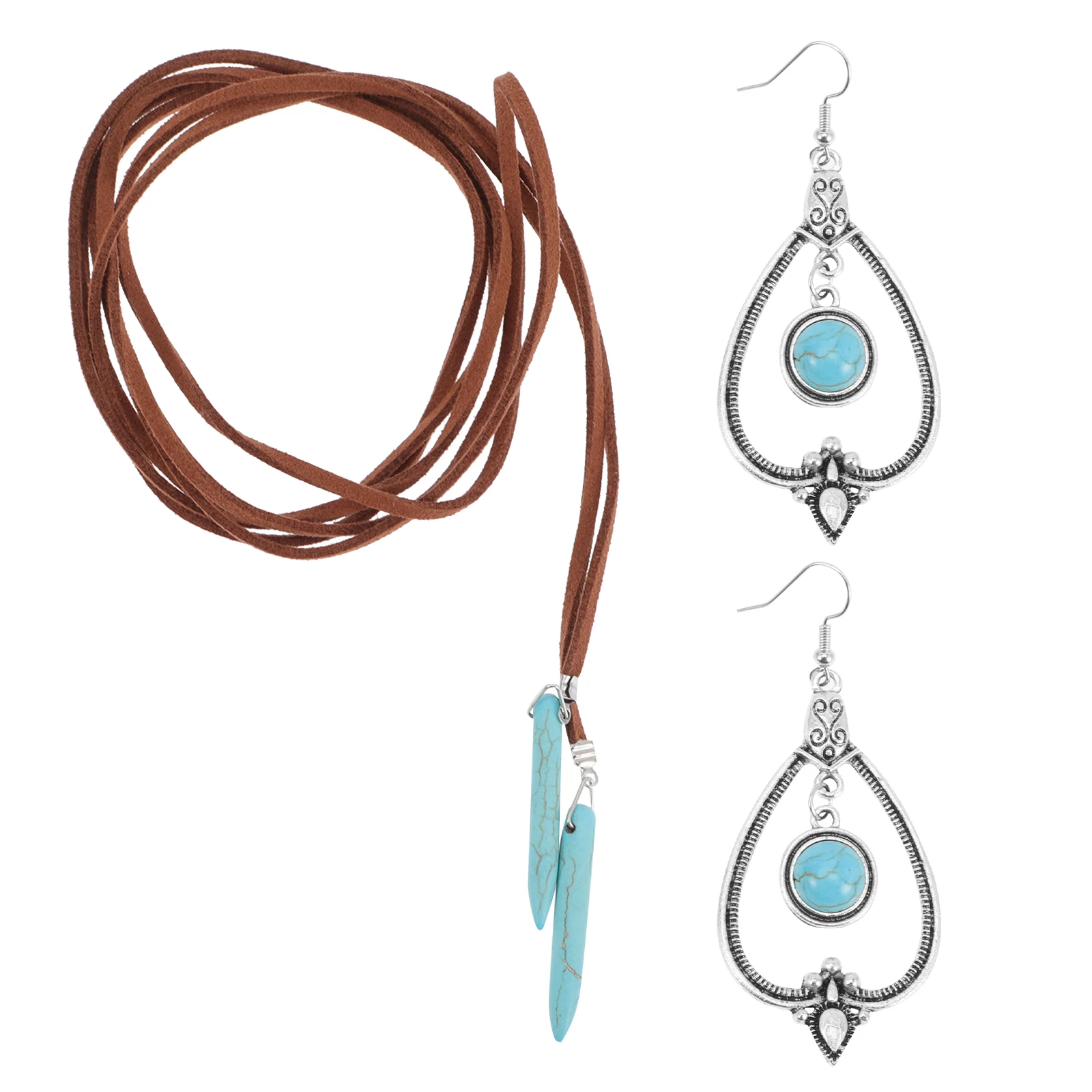 الفيروز قلادة الرقبة طقم مجوهرات النساء طقم مجوهرات الحجر الأخضر السلس حفلة ارتداء اليومي اكسسوارات الزفاف هدية