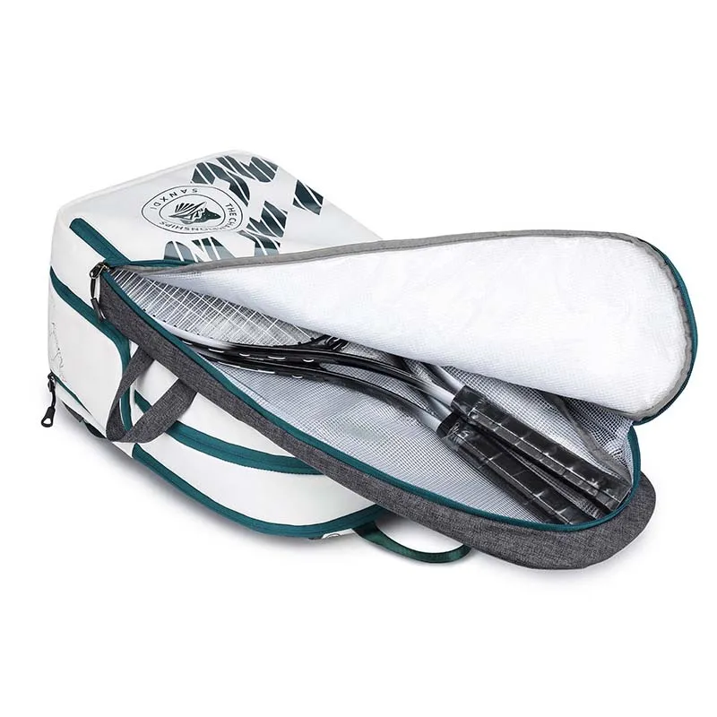 3R Tennis Racquet Backpack SANXDI Unisex Badminton Racket Bag Large Capacity Folded Shoes Compartment Tennis Squash Racquet Bags