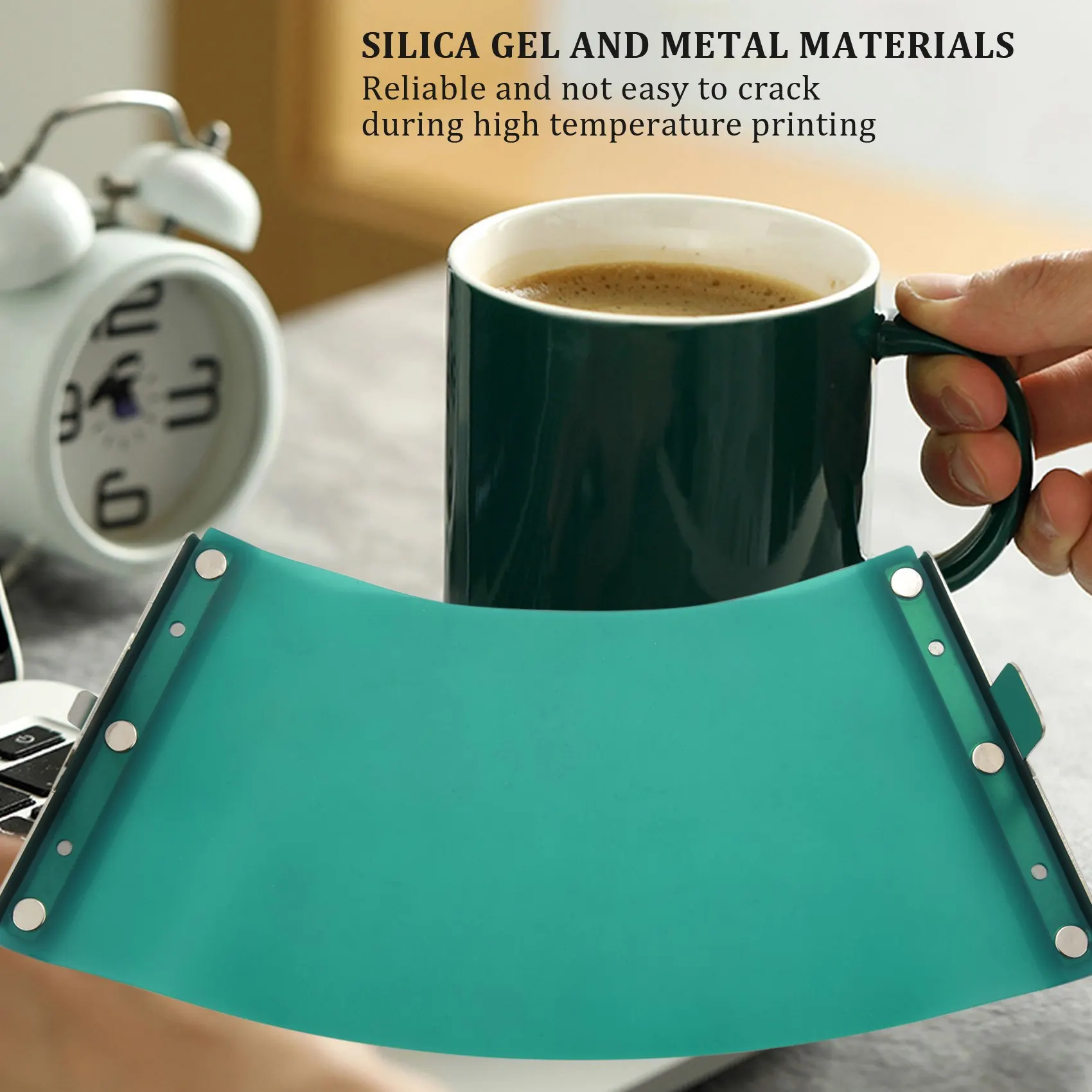 A11I 3 Pieces 3D Sublimation Silicone Mug Wrap, With 3 Rolls 33 M Heat Transfer Tape For Printing Mugs Transfer Machine