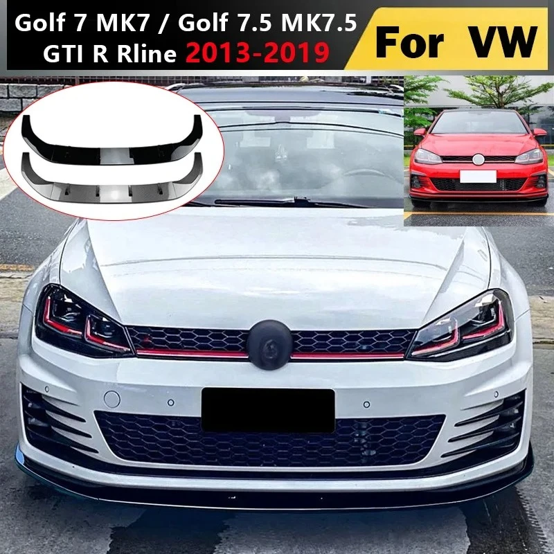 

2013 To 2019 for VW Golf 7 MK7 / Golf 7.5 MK7.5 GTI R Rline Front Bumper Lip Spoiler Splitter Lower Shovel Guard Board Body Kit