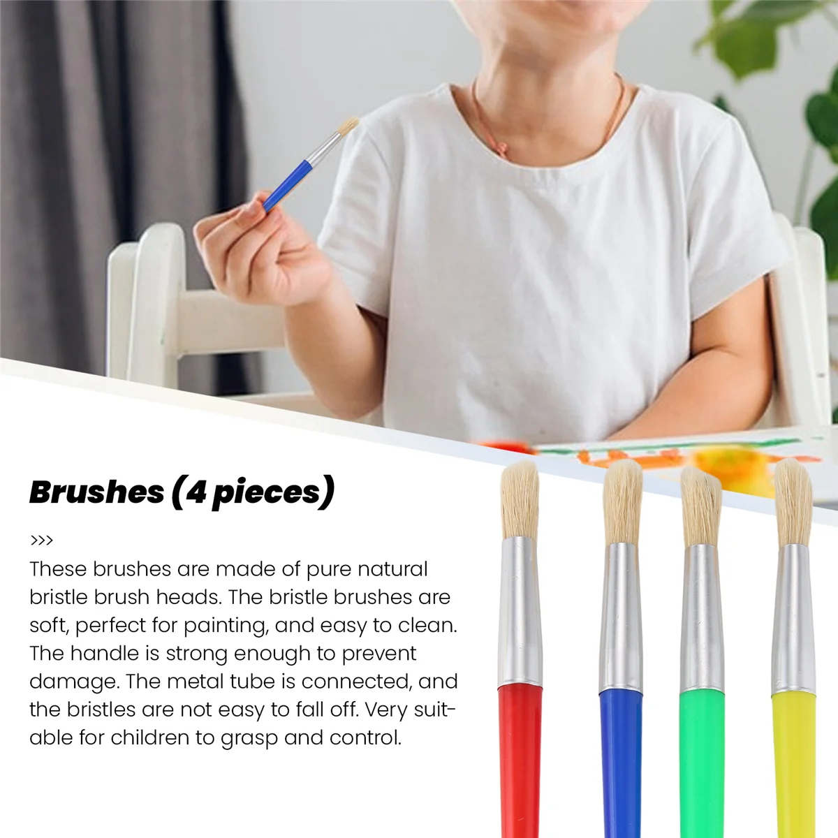 T88C こぼれないペイントカップ9個セット ペイントブラシとペイントトレイパレット付き ペイントカップ蓋付き 子供用アートペインティング用