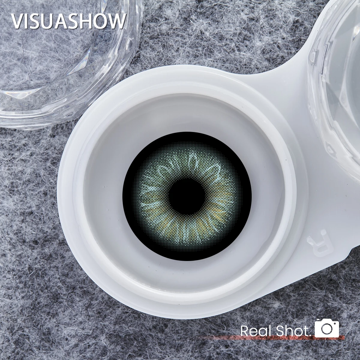 VISUASHOW Iris Blue farbige Kontaktlinsen mit Sehstärke, halbjährlich, für kleine Pupillen, natürliche Make-up-Linsen – Detail 5