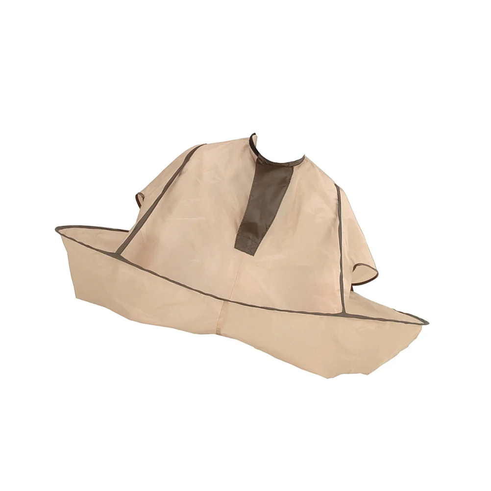 

Плащ для стрижки волос, бежевая парикмахерская накидка, аксессуар для укладки, парикмахерские принадлежности, водонепроницаемый складной материал