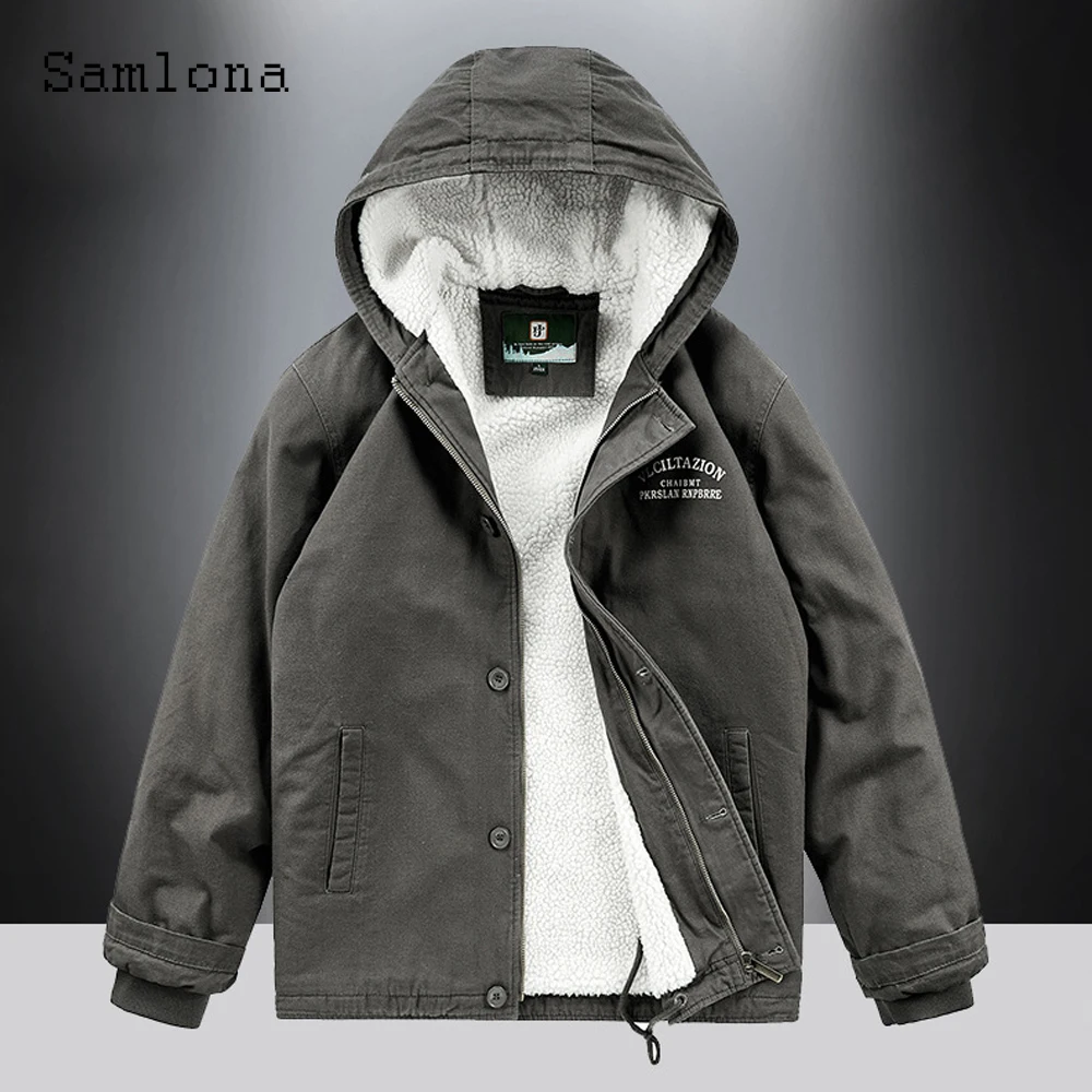 2023 Winter Velvet Jackets Men Fashion Hoodie Coats Plus Size Mens Casual retro Zipper Pocket Jacket Homme Basic Tops Outerwear