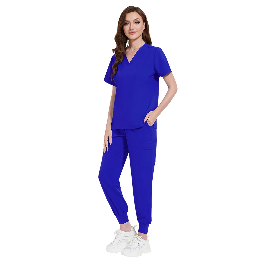 Pantaloni estivi elastici e comodi con gamba sottile, abbigliamento da lavoro, abito chirurgico per estetista clinica dentale e orale, abito per il lavaggio delle mani