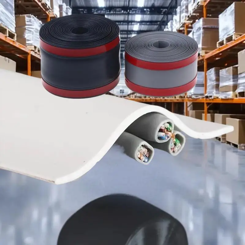 1/3 Meter PVC Self-Adhesive Cable Cover Strip - Wear Resistant Wire Protector for Wall & Floor