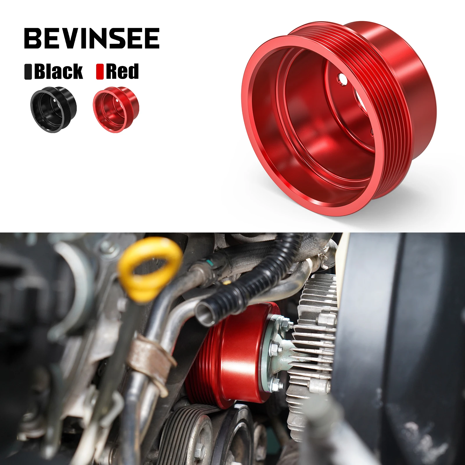 

BEVINSEE Water Pump Pulley for Toyota 4Runner/Tundra/Tacoma/FJ Cruiser, Suitable for All Models with 1GR-FE 4.0L Engine