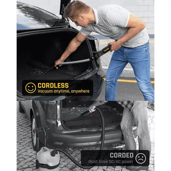 

Slim V8 Mate Cordless Car Vacuum High Power 12000Pa/30AW Mini Portable Cordless Car Vacuum with Flexible Hose and Brush