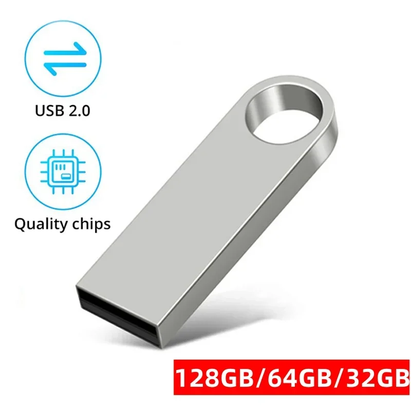 Flash Drive USB 2.0, Flash Drive USB 64GB U Stick 32GB 16GB 8GB untuk Android mikro/PC dengan Wdapte