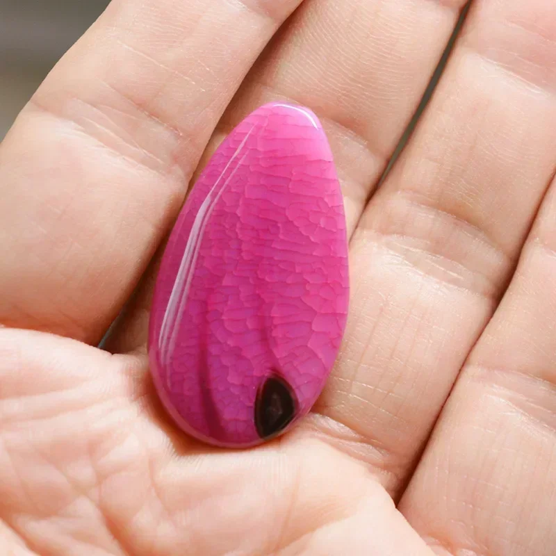 20mmx39mm Multicolor Drop straight hole agate Bead Necklace and Pendant  Natural gemstone purplish agate For DIY Jewelry Making