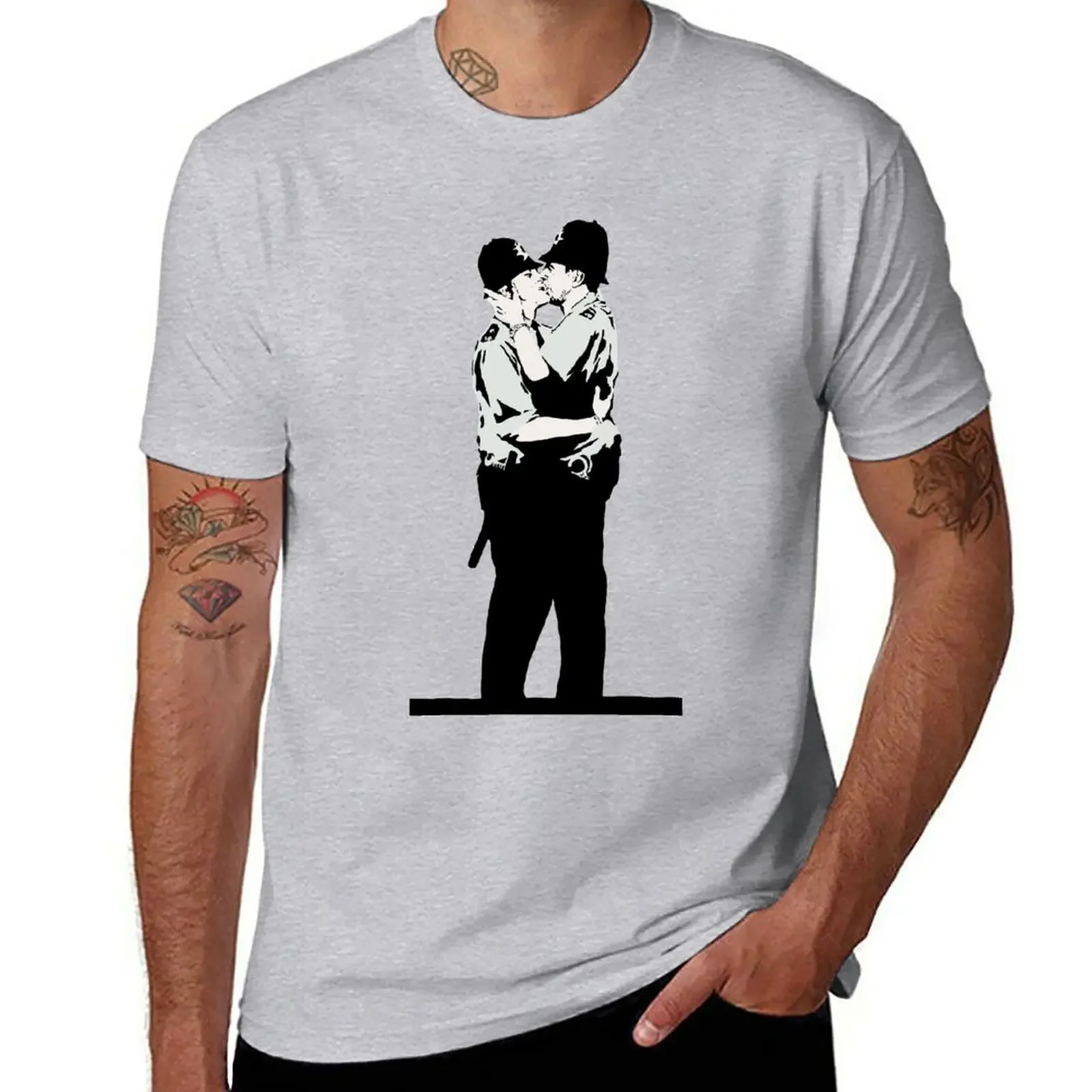 

Kissing Coppers T-Shirt cute clothes animal prinfor boys oversizeds t shirts for men pack